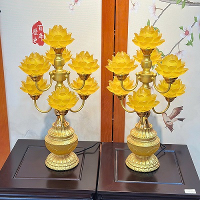 Đèn thờ điện hoa sen nhập khẩu DTD1521