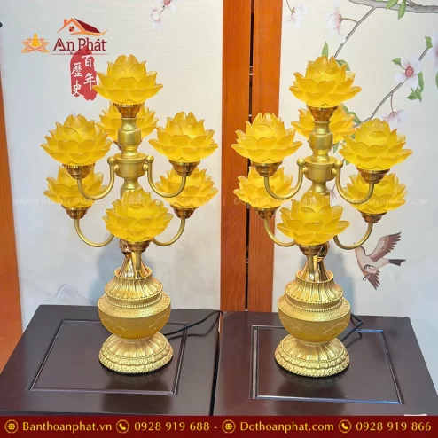 Đèn thờ điện hoa sen nhập khẩu DTD1521