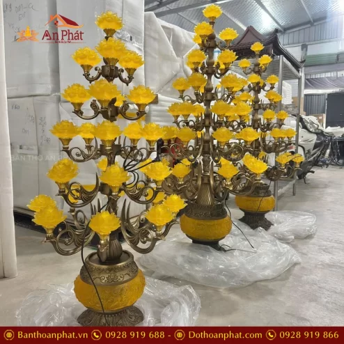Đèn thờ điện bằng đồng
