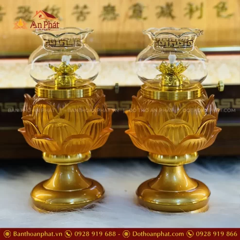 Đèn Thờ Dầu Lưu Ly Cao Cấp Nhập Khẩu DT1099